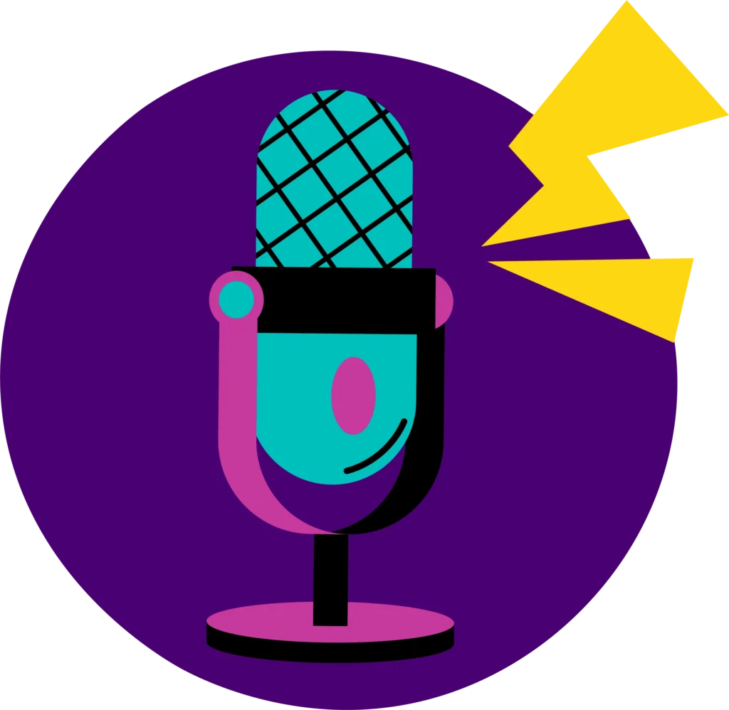 Microphone icon representing public speaking and communication.